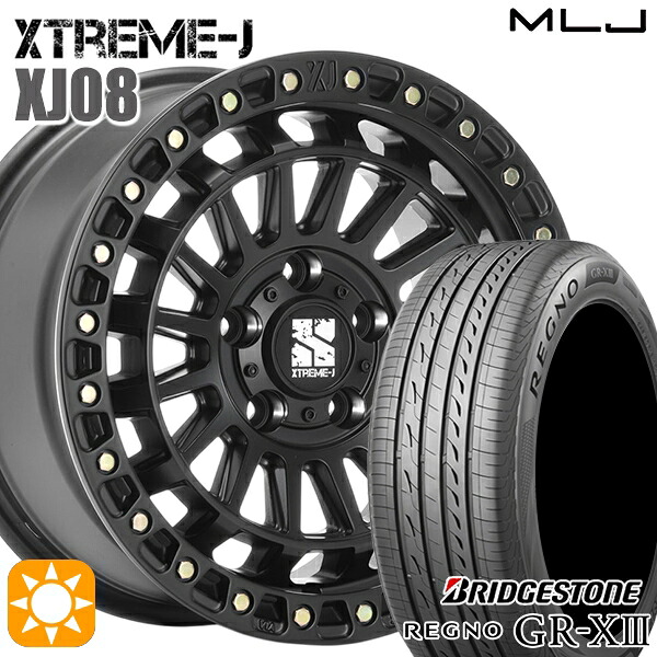 【取付対象】20/30系アルファードヴェルファイア 235/50R18 101V XL ブリヂストン レグノ GRX3 MLJ エクストリームJ XJ08 サテンブラック 18インチ 8.0J 5H114.3+40 サマータイヤホイールセット ｜格安タイヤホイールジャストパーツ