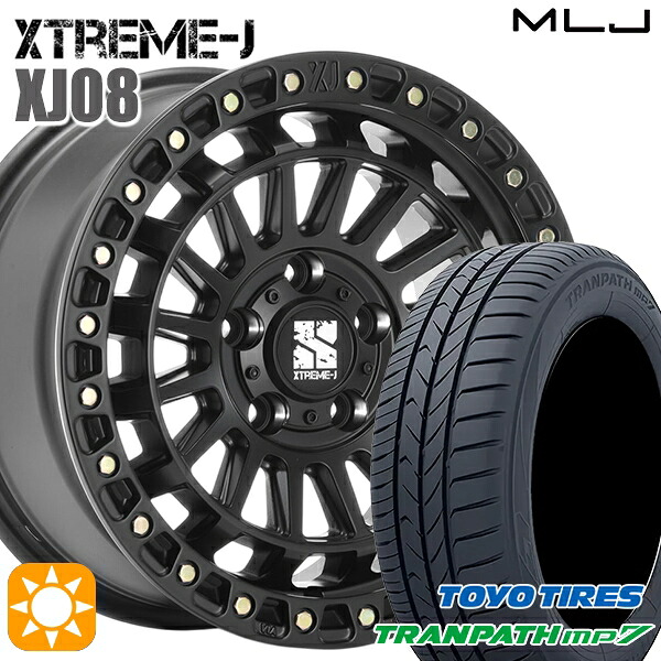 【取付対象】エスティマ ヤリスクロス 215/60R16 95H トーヨー トランパス mp7 MLJ エクストリームJ XJ08 サテンブラック 16インチ 7.0J 5H114.3 サマータイヤホイールセット |格安タイヤホイールジャストパーツ