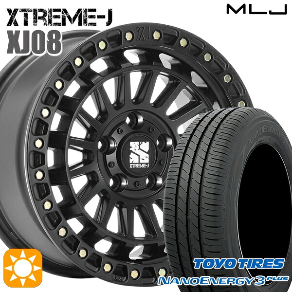 【取付対象】ヤリスクロス 205/65R16 95H トーヨー ナノエナジー3プラス MLJ エクストリームJ XJ08 サテンブラック 16インチ 7.0J 5H114.3 サマータイヤホイールセット