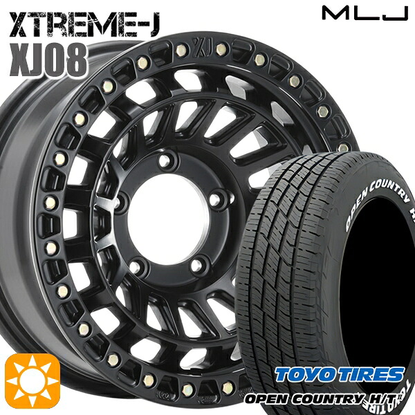 【取付対象】ジムニーシエラ ノマド 215/70R16 100H トーヨー オープンカントリー H/T2 WL MLJ エクストリームJ XJ08 サテンブラック 16インチ 6.5J 5H114.3 サマータイヤホイールセット 101,695円