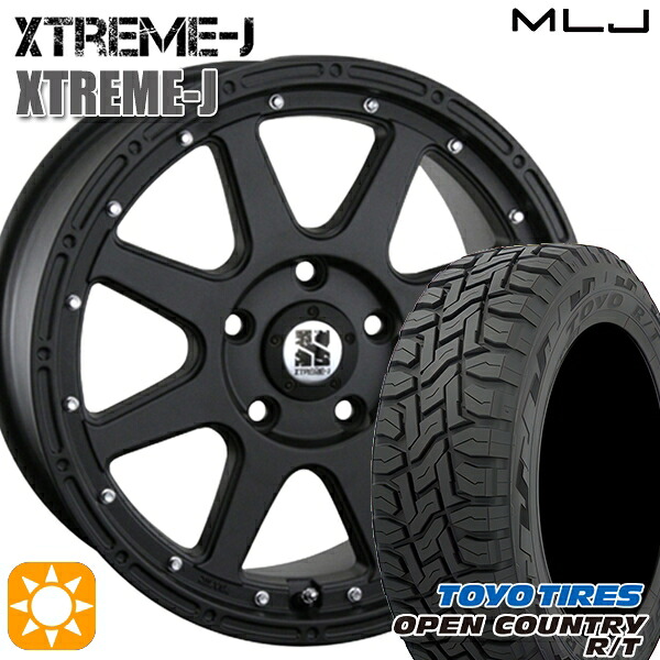【取付対象】225/65R17 102Q トーヨー オープンカントリー R/T MLJ エクストリームJ フラットブラック 17インチ 7.5J 5H114.3 サマータイヤホイールセット |格安タイヤホイールジャストパーツ