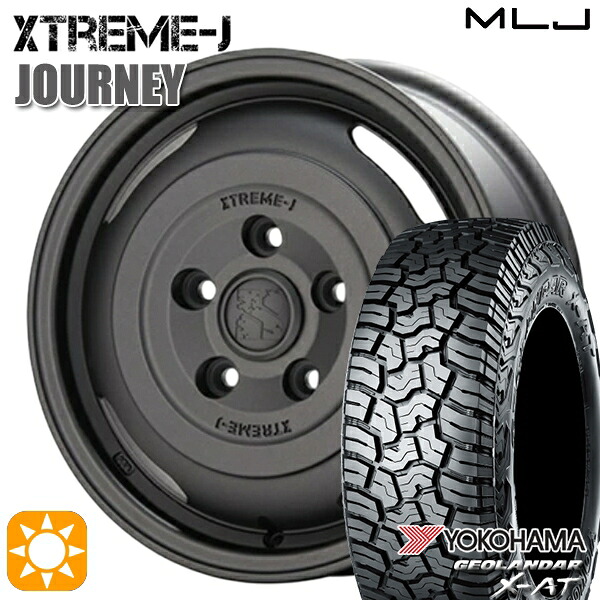 【取付対象】175/80R14 99/98N LT ヨコハマ ジオランダーX-AT G016 MLJ エクストリームJ ジャーニー ガンブラック 14インチ 5.0J 5H114.3 サマータイヤホイールセット