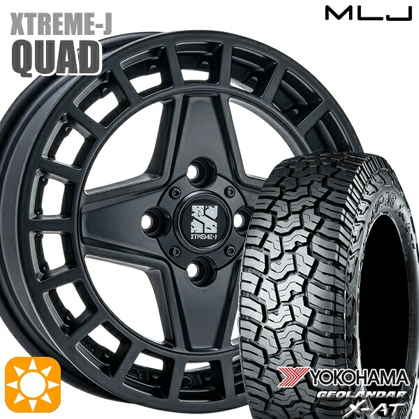 【取付対象】ハスラー ソリオ 165/60R15 77H ヨコハマ ジオランダーX-AT G016 MLJ エクストリームJ QUAD SB 15インチ 4.5J 4H100+45 サマータイヤホイールセット |格安タイヤホイールジャストパーツ