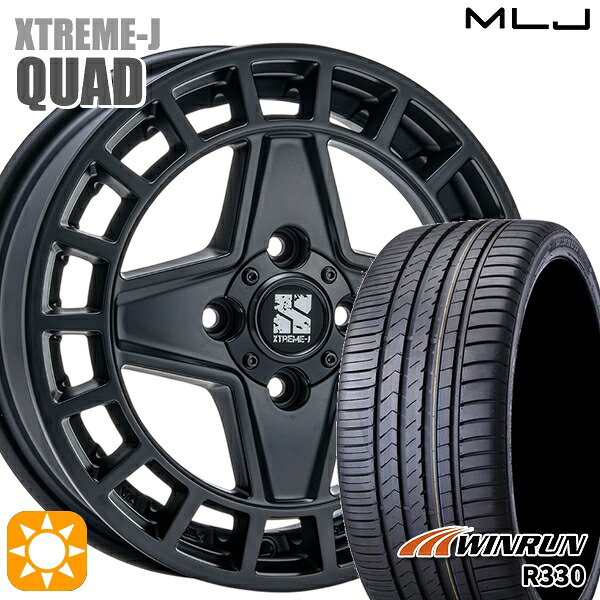 【取付対象】155/65R14 75T ウィンラン R330 MLJ エクストリームJ QUAD SB 14インチ 4.5J 4H100+45 サマータイヤホイールセット |格安タイヤホイールジャストパーツ