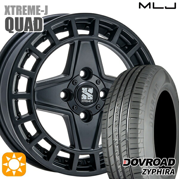 【取付対象】N-BOX ウェイク 165/55R15 75V DOVROAD ザイファイラ MLJ エクストリームJ QUAD SB 15インチ 4.5J 4H100+45 サマータイヤホイールセット