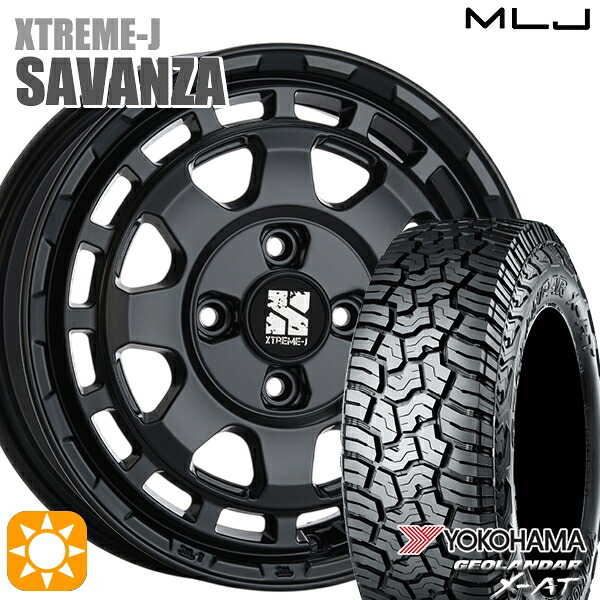 【取付対象】アゲトラ 145R14C 85/83Q ヨコハマ ジオランダーX-AT G016 MLJ エクストリームJ SAVANZA SB 14インチ 4.5J 4H100+43 サマータイヤホイールセット 57,420円