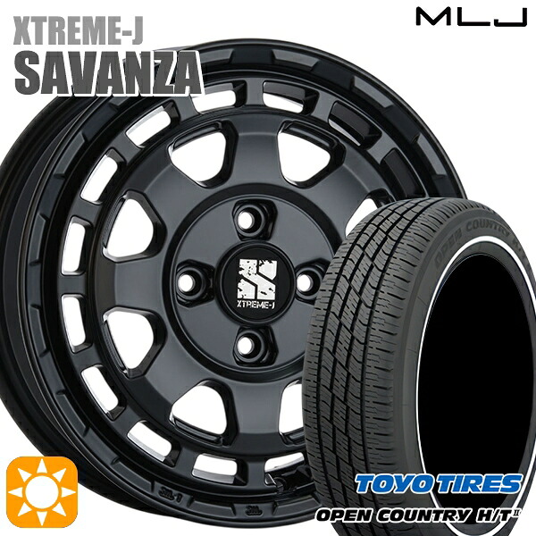 【取付対象】155/65R14 75H トーヨー オープンカントリー H/T2 WR MLJ エクストリームJ SAVANZA SB 14インチ 4.5J 4H100+43 サマータイヤホイールセット