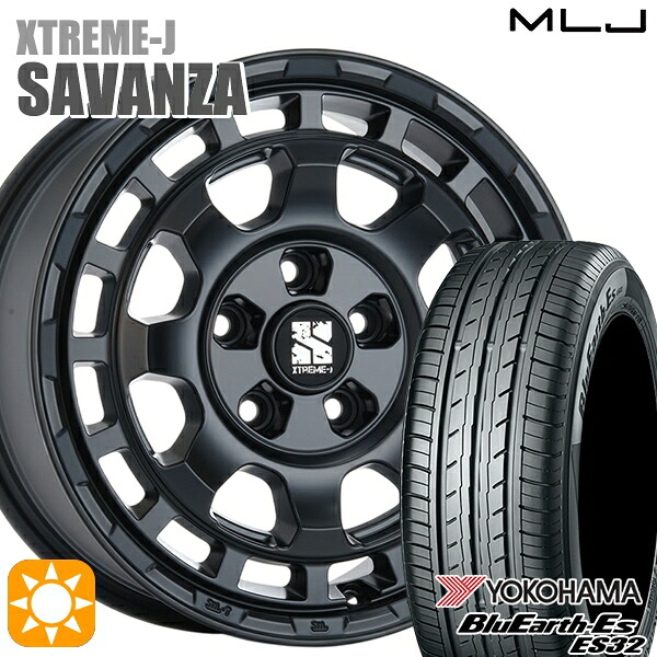 【取付対象】ヤリスクロス 205/65R16 95H ヨコハマ ブルーアース ES32 MLJ エクストリームJ SAVANZA SB 16インチ 7.0J 5H114.3+35 サマータイヤホイールセット |格安タイヤホイールジャストパーツ