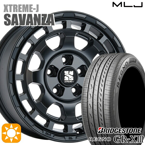 【取付対象】エスティマ ヤリスクロス 215/60R16 95V ブリヂストン レグノ GRX3 MLJ エクストリームJ SAVANZA SB 16インチ 7.0J 5H114.3+35 サマータイヤホイールセット |格安タイヤホイールジャストパーツ