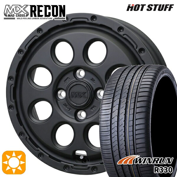 【取付対象】155/65R14 75T ウィンラン R330 ホットスタッフ マッドクロス リーコン MBK 14インチ 4.5J 4H100 +45 サマータイヤホイールセット ｜格安タイヤホイールジャストパーツ