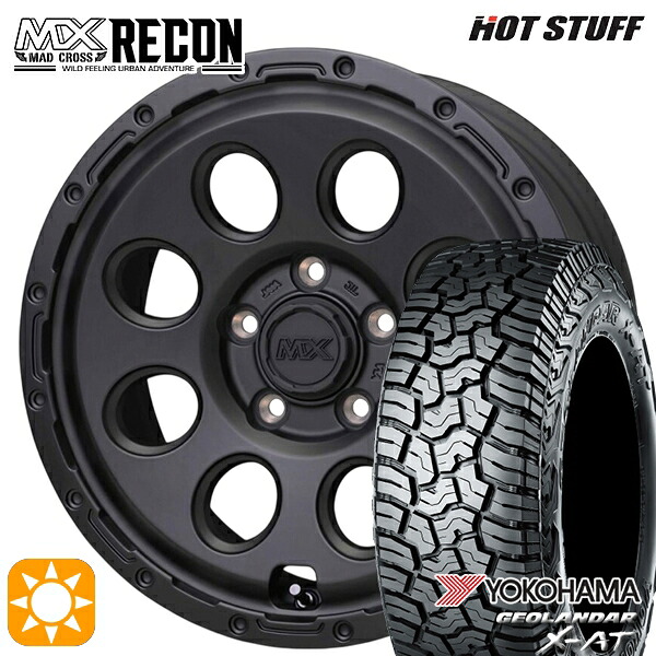 【取付対象】デリカD5 215/70R16 100/97Q ヨコハマ ジオランダー X-AT G016 ホットスタッフ マッドクロス リーコン MBK 16インチ 7.0J 5H114.3 +35 サマータイヤホイールセット |格安タイヤホイールジャストパーツ