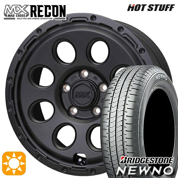 【取付対象】ヤリスクロス 215/60R16 95H ブリヂストン ニューノ ホットスタッフ マッドクロス リーコン MBK 16インチ 7.0J 5H114.3 +35 サマータイヤホイールセット ｜格安タイヤホイールジャストパーツ