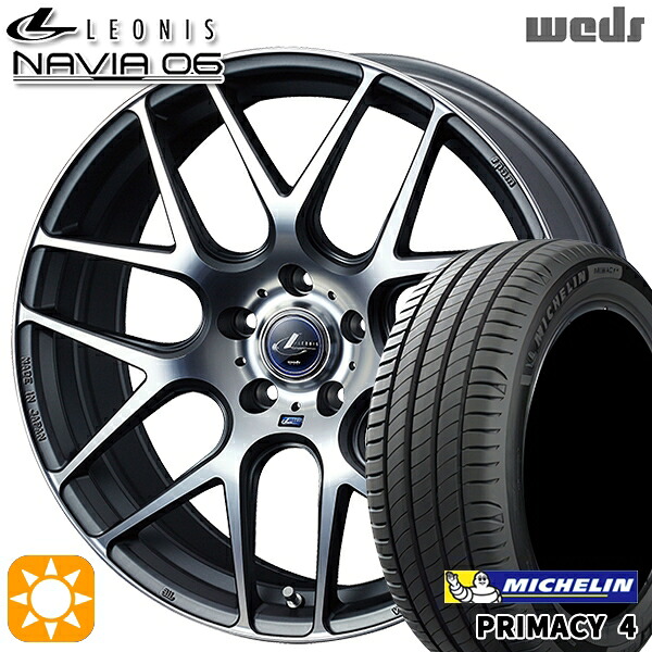 【取付対象】マークX レクサスIS 235/40R19 96W XL VOL ミシュラン プライマシー4 Weds ウェッズ レオニス ナヴィア06 MGMC (マットガンメタマシニングカット) 19インチ 8.0J 5H114.3 サマータイヤホイールセット 149,450円