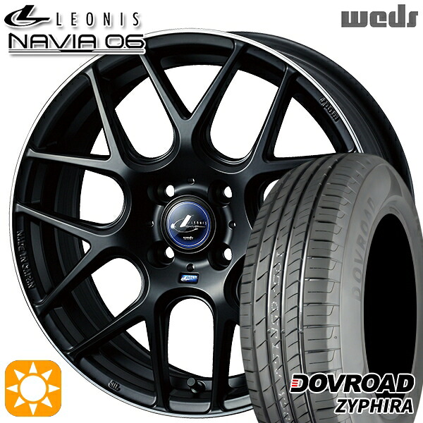 【取付対象】アクア クロスビー 185/55R16 83V DOVROAD ザイファイラ Weds ウェッズ レオニス ナヴィア06 MBP (マットブラックリムポリッシュ) 16インチ 6.0J 4H100 サマータイヤホイールセット |格安タイヤホイールジャストパーツ