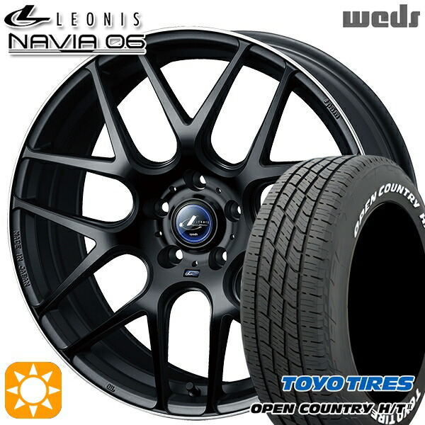 【取付対象】235/60R18 103H トーヨー オープンカントリー H/T2 WL Weds ウェッズ レオニス ナヴィア06 MBP (マットブラックリムポリッシュ) 18インチ 8.0J 5H114.3 サマータイヤホイールセット
