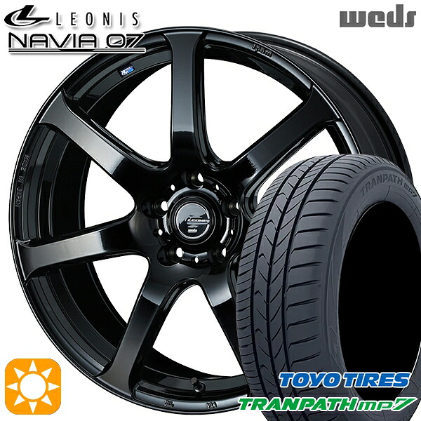【取付対象】205/50R17 93V トーヨー トランパス mp7 Weds ウェッズ レオニス ナヴィア07 PBK (プレミアムブラック) 17インチ 7.0J 5H100 サマータイヤホイールセット ｜格安タイヤホイールジャストパーツ