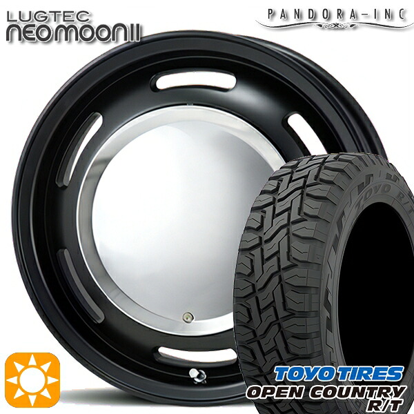 【取付対象】155/65R14 75Q トーヨー オープンカントリー R/T パンドラ ラグテック ネオムーン2 マットブラック 14インチ 4.5J 4H100 サマータイヤホイールセット