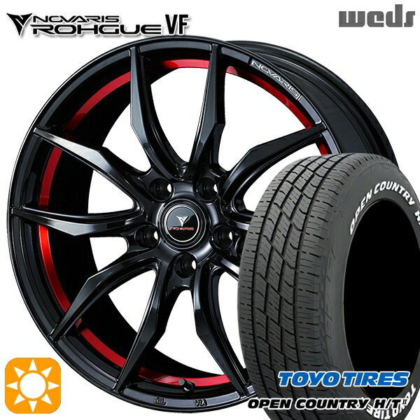 【取付対象】225/60R17 99H トーヨー オープンカントリー H/T2 WL Weds ウェッズ ノヴァリス ローグ VF ピアノブラック/レッドライン 17インチ 7.0J 5H114.3 サマータイヤホイールセット