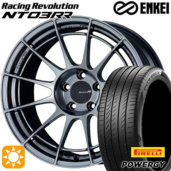 【取付対象】BMW F40 F44 225/40R18 92W XL ピレリ パワジー ENKEI エンケイ レーシングレボリューション NT03RR ハイパーシルバー 18インチ 8.0J 5H112 サマータイヤホイールセット |格安タイヤホイールジャストパーツ