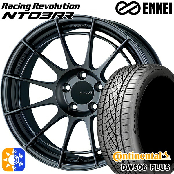 235/50R18 97W コンチネンタル DWS06+ SUV ENKEI エンケイ レーシングレボリューション NT03RR マットダークガンメタリック 18インチ 8.5J 5H114.3 オールシーズンタイヤホイールセット |格安タイヤホイールジャストパーツ