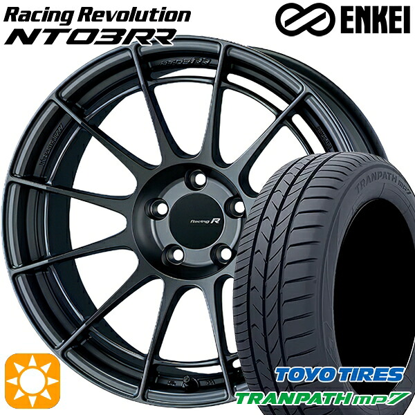 【取付対象】215/55R17 94V トーヨー トランパス mp7 ENKEI エンケイ レーシングレボリューション NT03RR マットダークガンメタリック 17インチ 7.5J 5H100 サマータイヤホイールセット |格安タイヤホイールジャストパーツ