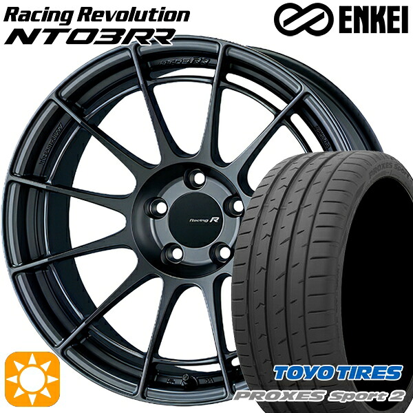 【取付対象】225/45R18 95Y XL トーヨー プロクセススポーツ2 ENKEI エンケイ レーシングレボリューション NT03RR マットダークガンメタリック 18インチ 8.5J 5H114.3 サマータイヤホイールセット