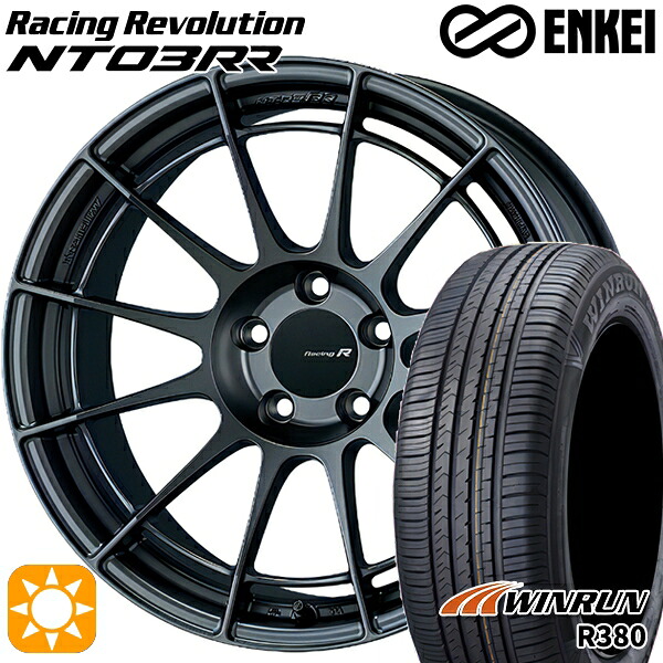 【取付対象】マツダ6 エクストレイル 225/60R18 104V XL ウィンラン R380 ENKEI エンケイ レーシングレボリューション NT03RR マットダークガンメタリック 18インチ 8.5J 5H114.3 サマータイヤホイールセット 220,400円