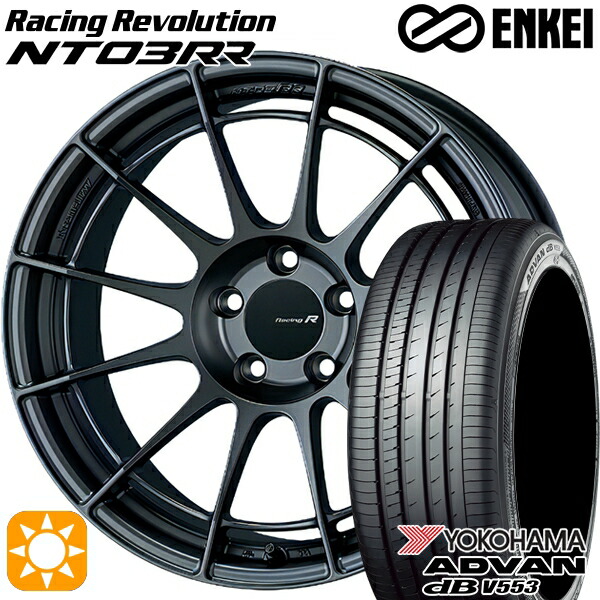 【取付対象】アイシス ノア/ヴォクシー 215/45R17 91W XL ヨコハマ アドバンデシベル V553 ENKEI エンケイ レーシングレボリューション NT03RR マットダークガンメタリック 17インチ 7.5J 5H114.3 サマータイヤホイールセット ｜格安タイヤホイールジャストパーツ 136,640円