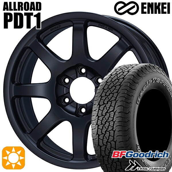 【取付対象】265/65R18 114T ORWL BFグッドリッチ トレールテレーン ENKEI オールロード PDT1 マットブラック 18インチ 8.5J 6H139.7 +52 サマータイヤホイールセット