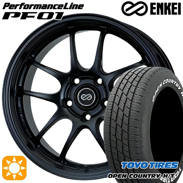 【取付対象】235/60R18 103H トーヨー オープンカントリー H/T2 WL ENKEI エンケイ パフォーマンスライン PF01 マットブラック 18インチ 7.5J 5H114.3 サマータイヤホイールセット |格安タイヤホイールジャストパーツ