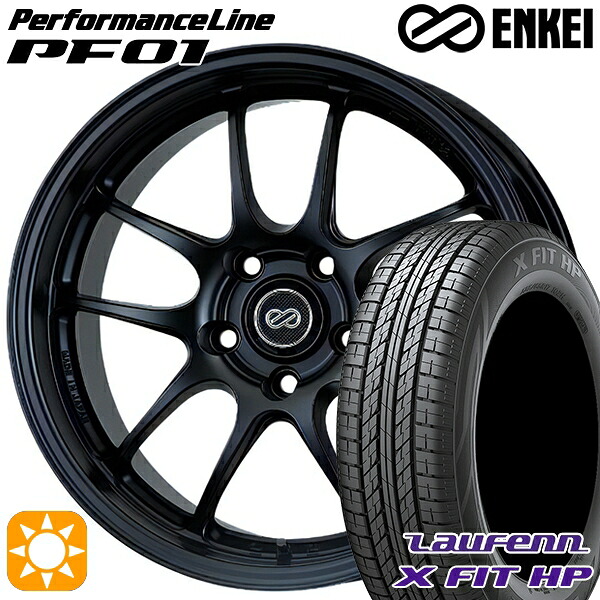 【取付対象】225/55R18 98V ラウフェン X FIT HP LA41 ENKEI エンケイ パフォーマンスライン PF01 マットブラック 18インチ 7.5J 5H114.3 サマータイヤホイールセット ｜格安タイヤホイールジャストパーツ