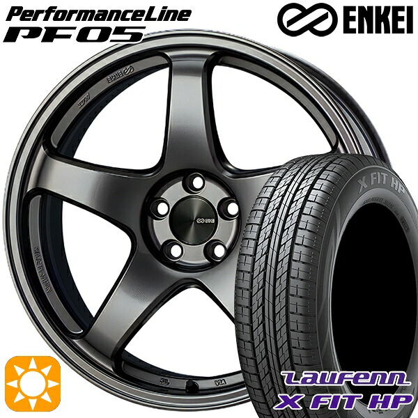 【取付対象】215/60R17 96H ラウフェン X FIT HP LA41 ENKEI エンケイ パフォーマンスライン PF05 ダークシルバー 17インチ 7.5J 5H100 サマータイヤホイールセット |格安タイヤホイールジャストパーツ