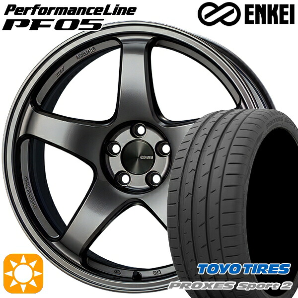 【取付対象】225/40R19 93Y XL トーヨー プロクセススポーツ2 ENKEI エンケイ パフォーマンスライン PF05 ダークシルバー 19インチ 8.5J 5H114.3 サマータイヤホイールセット |格安タイヤホイールジャストパーツ
