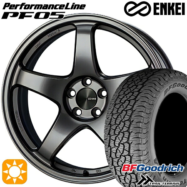 【取付対象】235/60R18 107H XL RBL BFグッドリッチ トレールテレーン ENKEI エンケイ パフォーマンスライン PF05 ダークシルバー 18インチ 7.5J 5H114.3 サマータイヤホイールセット |格安タイヤホイールジャストパーツ