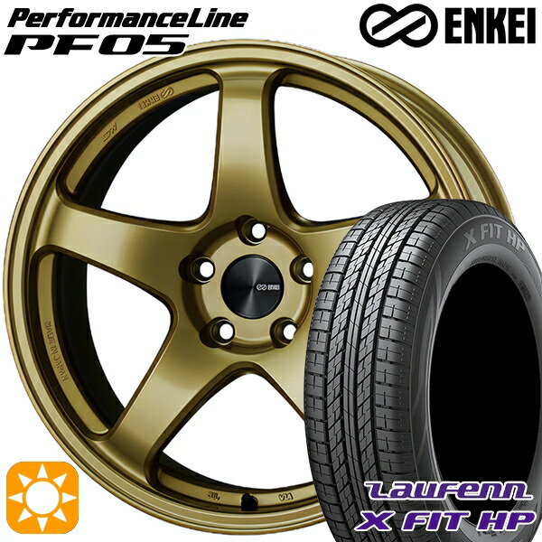 【取付対象】225/60R17 99H ラウフェン X FIT HP LA41 ENKEI エンケイ パフォーマンスライン PF05 ゴールド 17インチ 7.0J 5H114.3 サマータイヤホイールセット