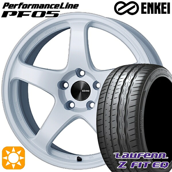 【取付対象】ノア ヴォクシー 215/35R19 85Y XL ラウフェン Z FIT EQ LK03 ENKEI エンケイ パフォーマンスライン PF05 ホワイト 19インチ 8.0J 5H114.3 サマータイヤホイールセット