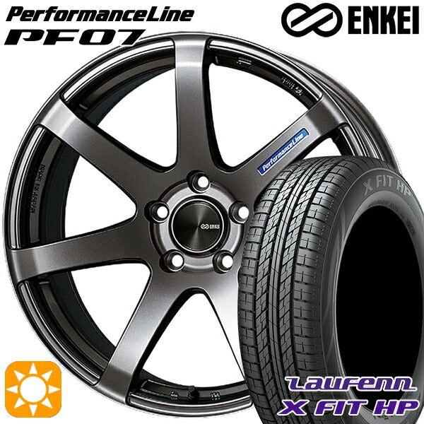 【取付対象】225/60R17 99H ラウフェン X FIT HP LA41 ENKEI エンケイ パフォーマンスライン PF07 ダークシルバー 17インチ 7.0J 5H114.3 サマータイヤホイールセット