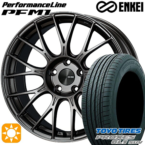 【取付対象】215/60R17 トーヨー プロクセス CL1 SUV ENKEI エンケイ パフォーマンスライン PFM1 ダークシルバー 17インチ 7.0J 5H114.3 サマータイヤホイールセット ｜格安タイヤホイールジャストパーツ