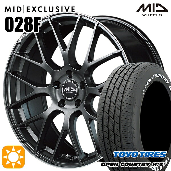【取付対象】225/60R18 100H トーヨー オープンカントリー H/T2 WL MID RMP 028F セミグロスGM/リムDCロゴMC 18インチ 8.0J 5H114.3 サマータイヤホイールセット