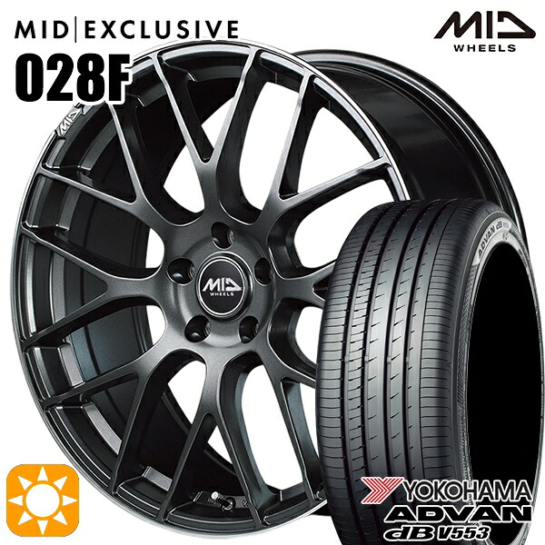 【取付対象】20アルファード 245/40R19 98W XL ヨコハマ アドバンデシベル V553 MID RMP 028F セミグロスGM/リムDCロゴMC 19インチ 8.0J 5H114.3 サマータイヤホイールセット