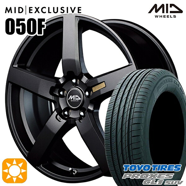 【取付対象】215/60R17 96H トーヨー プロクセス CL1 SUV MID RMP 050F セミグロスガンメタ 17インチ 7.0J 5H100 サマータイヤホイールセット