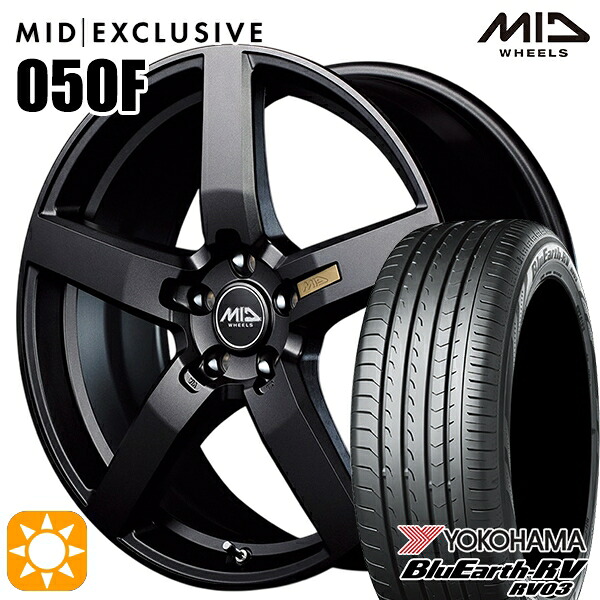 【取付対象】245/40R20 99W XL ヨコハマ ブルーアース RV03 MID RMP 050F セミグロスガンメタ 20インチ 8.5J 5H114.3 サマータイヤホイールセット