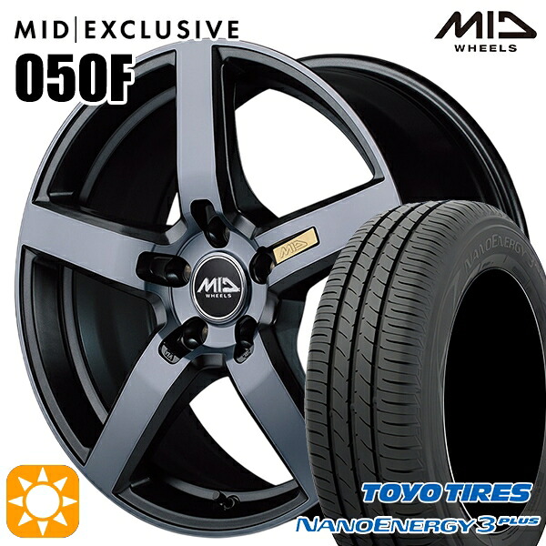 【取付対象】215/45R18 89W トーヨー ナノエナジー3プラス MID RMP 050F ガンメタDC/マットスモーククリア 18インチ 7.0J 5H114.3 サマータイヤホイールセット