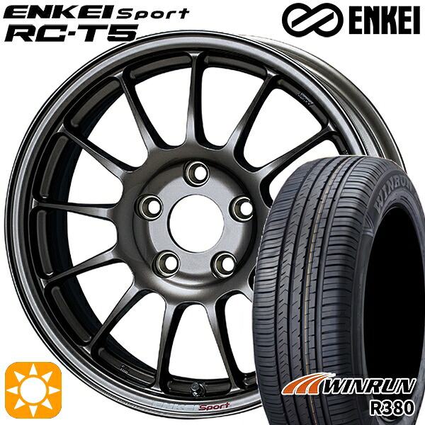 【取付対象】ヤリスクロス 205/65R16 95H ウィンラン R380 ENKEI エンケイスポーツ RC-T5 ダークシルバー 16インチ 6.5J 5H114.3 サマータイヤホイールセット
