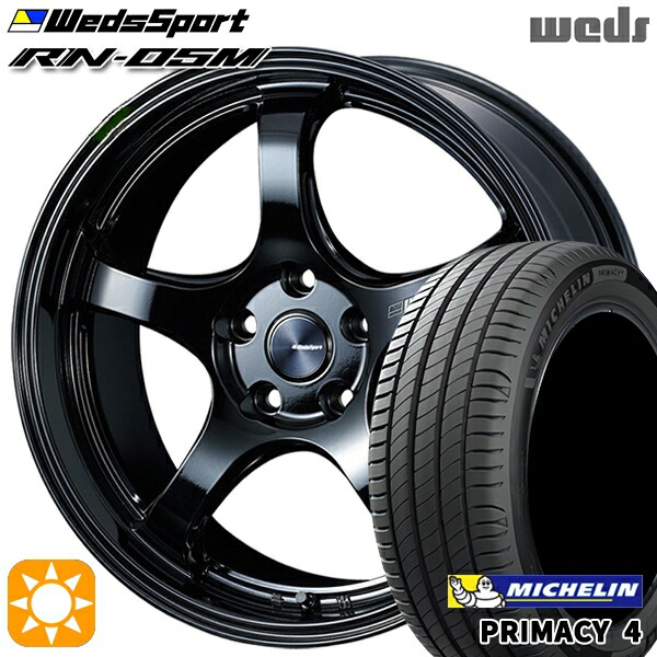 【取付対象】マークX レクサスIS 235/40R19 96W XL VOL ミシュラン プライマシー4 Weds ウェッズスポーツ RN05M グロスブラック 19インチ 8.5J 5H114.3 サマータイヤホイールセット