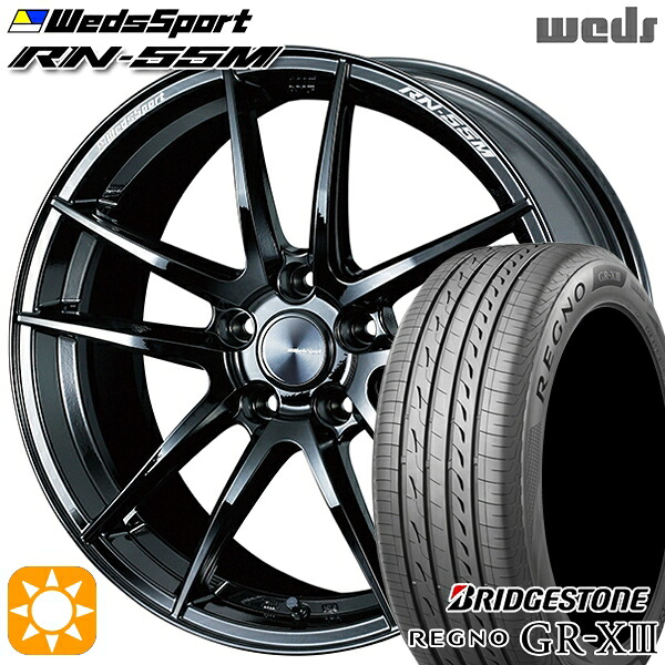【取付対象】20/30系アルファード ヴェルファイア 235/50R18 101V XL ブリヂストン レグノ GR-X3 Weds ウェッズスポーツ RN55M グロスブラック 18インチ 8.0J 5H114.3 サマータイヤホイールセット |格安タイヤホイールジャストパーツ