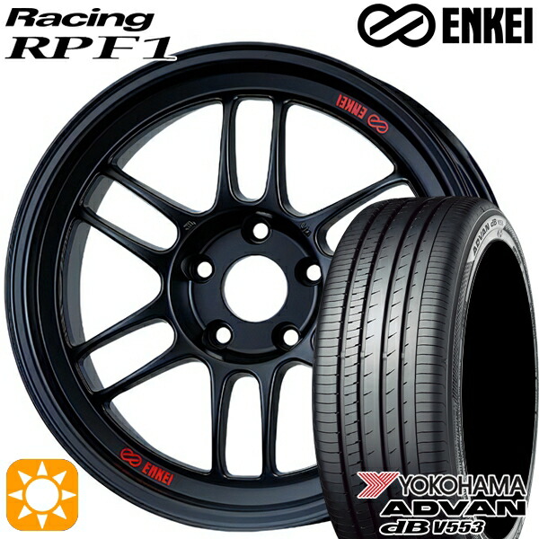 【取付対象】ジェイド アクセラ 225/40R18 92W XL ヨコハマ アドバンデシベル V553 ENKEI エンケイレーシング RPF1 マットブラック 18インチ 7.5J 5H114.3 サマータイヤホイールセット