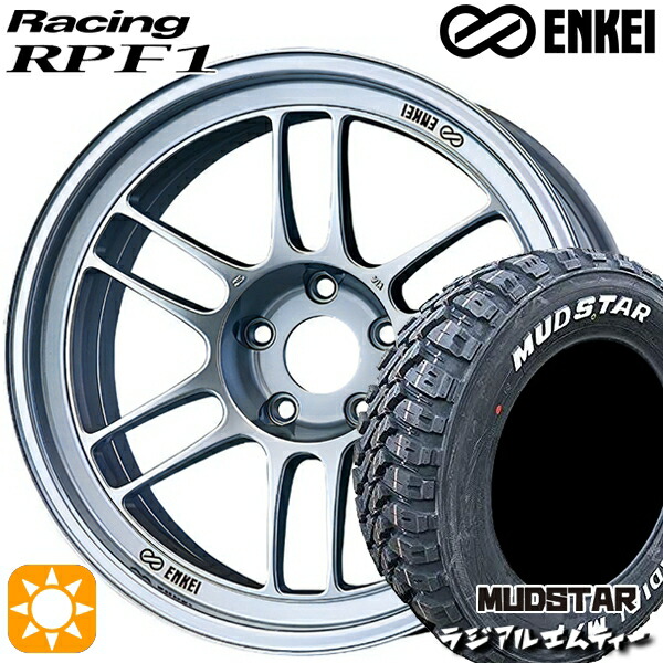 【取付対象】225/65R17 102T マッドスター ラジアルM/T ENKEI エンケイレーシング RPF1 シルバー 17インチ 7.5J 5H114.3 サマータイヤホイールセット