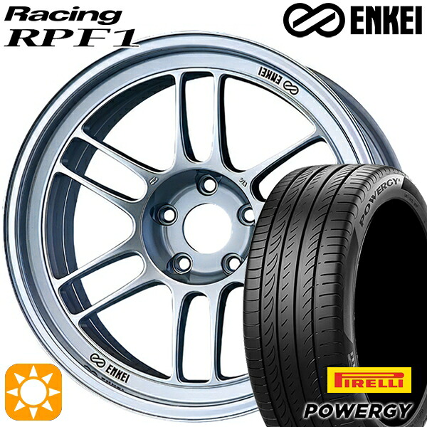 【取付対象】215/55R17 98W XL ピレリ パワジー ENKEI エンケイレーシング RPF1 シルバー 17インチ 7.0J 5H114.3 サマータイヤホイールセット