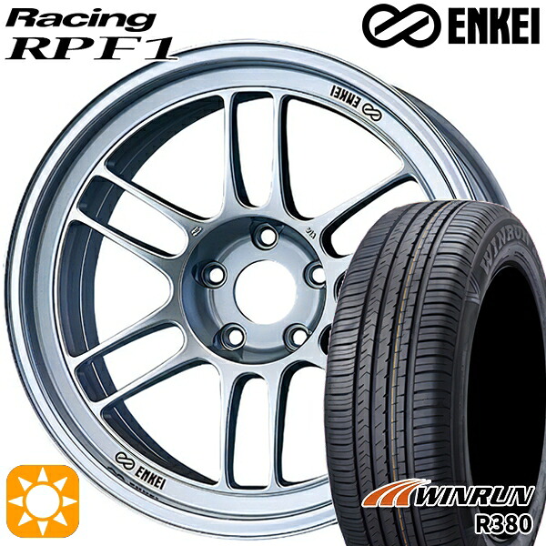 【取付対象】エクストレイル フォレスター 225/60R17 99V ウィンラン R380 ENKEI エンケイレーシング RPF1 シルバー 17インチ 7.5J 5H114.3 サマータイヤホイールセット ｜格安タイヤホイールジャストパーツ
